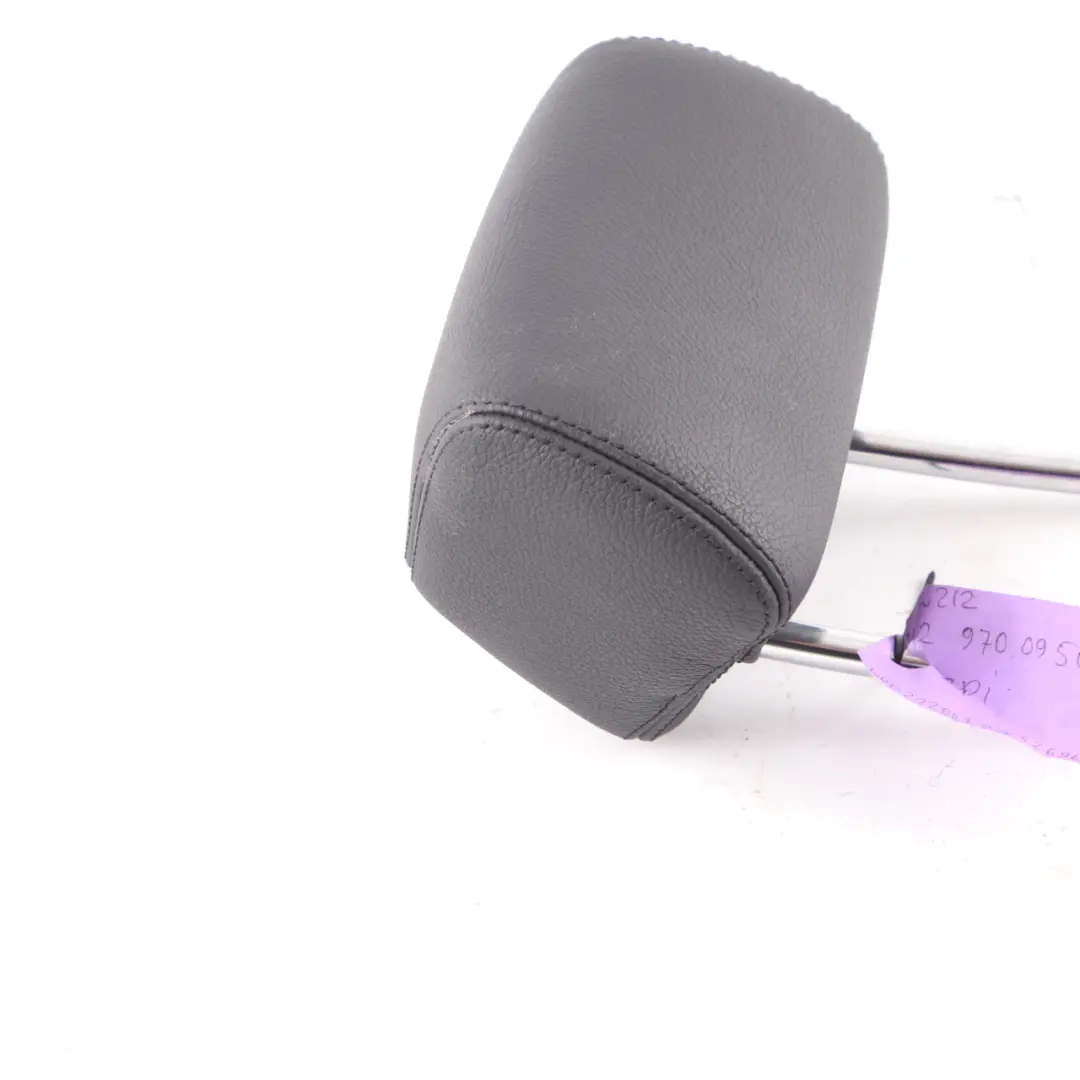 Headrest Rear Middle Central Black Leather Head Rest to Mercedes W212 Seat with Part number A2129700950 Mercedes W212 Seat Headrest Rear Middle Central Black Leather Head Rest - SKU A2129700950-1 - Part number A2129700950