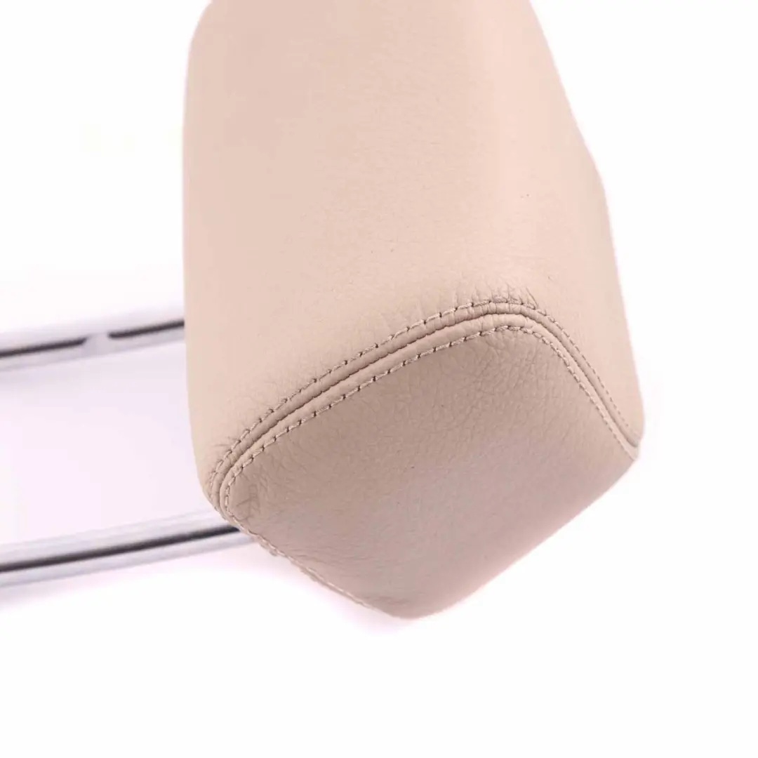 Mercedes W212 Seat Headrest Rear Middle Central Beige Leather Head Rest - SKU A2129700950 - Part number A2129700950