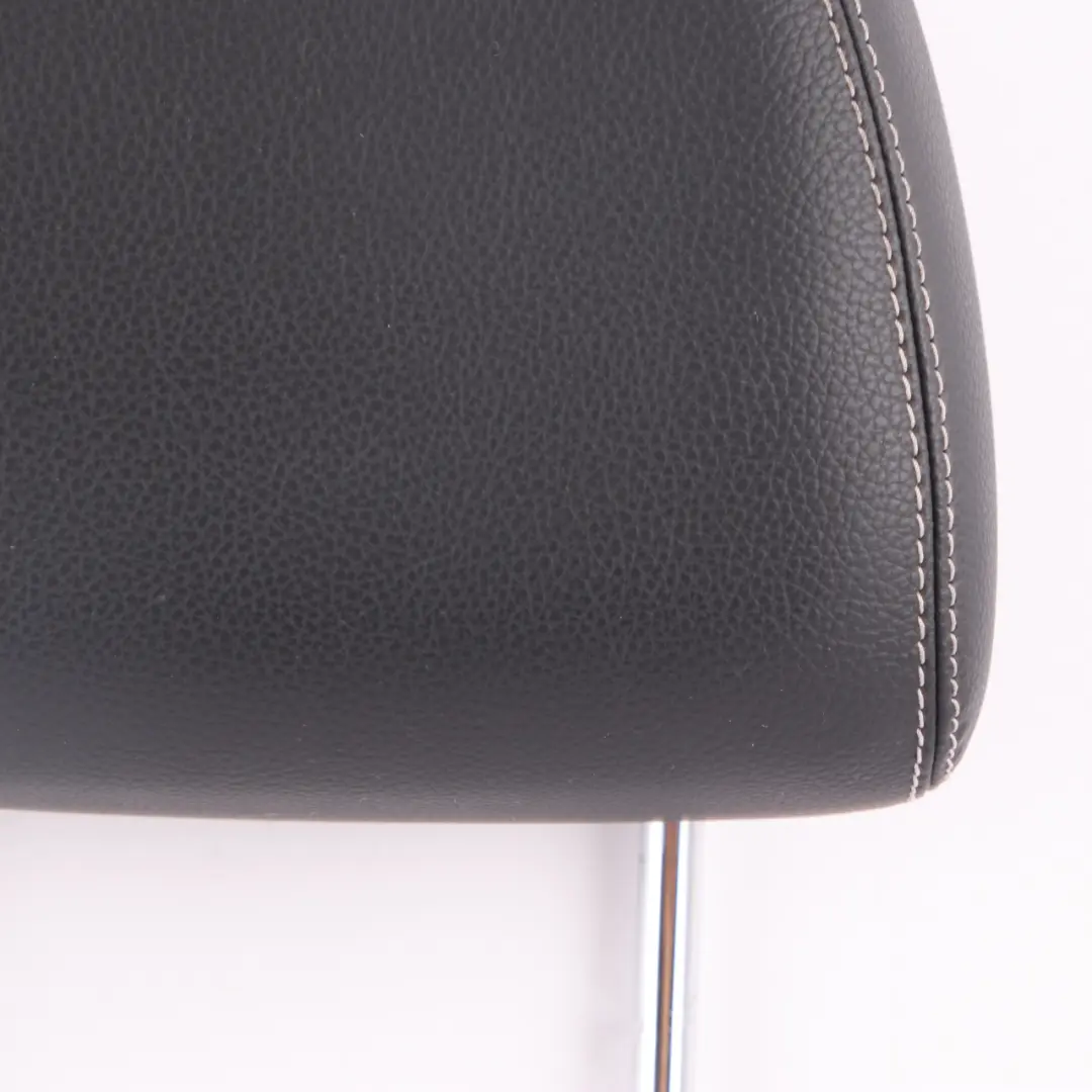 Mercedes W212 Front Seat Headrest Sport Left Right N/O/S Black Leather Head Rest - SKU A2129707550 - Part number A2129707550