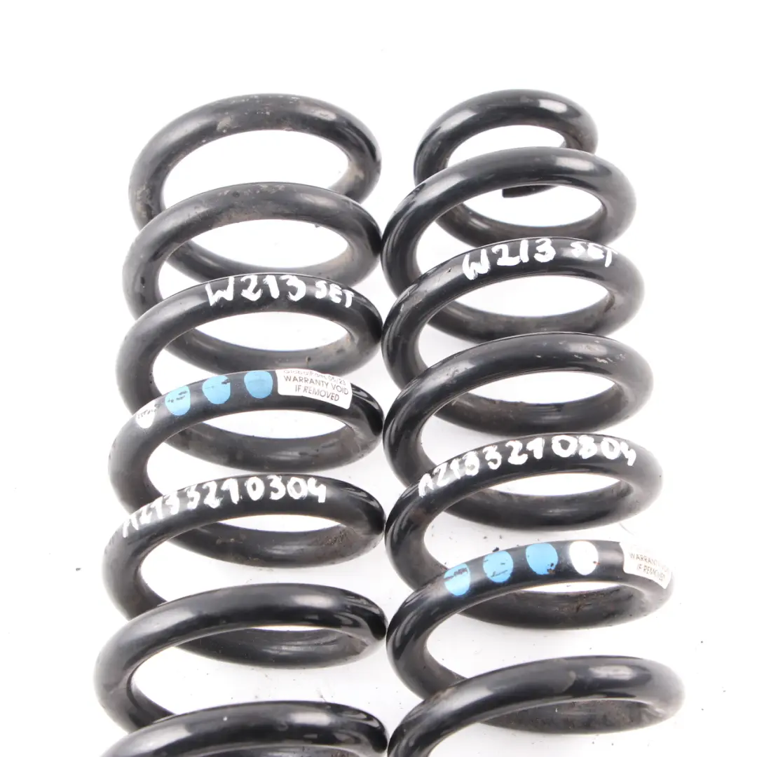 Coil Spring Front Axle Suspension Set Blue Marking to Mercedes W213 with Part number A2133210304 Mercedes W213 Coil Spring Front Axle Suspension Set Blue Marking - SKU A2133210304 - Part number A2133210304