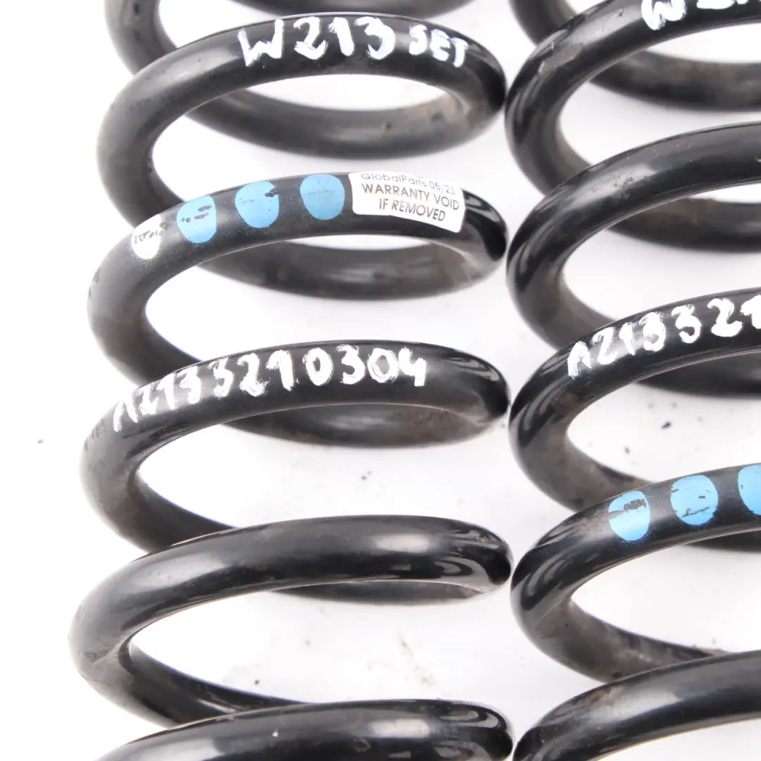 Coil Spring Front Axle Suspension Set Blue Marking to Mercedes W213 with Part number A2133210304 Mercedes W213 Coil Spring Front Axle Suspension Set Blue Marking - SKU A2133210304 - Part number A2133210304