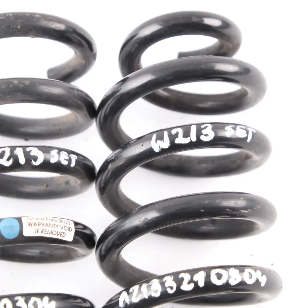 Coil Spring Front Axle Suspension Set Blue Marking to Mercedes W213 with Part number A2133210304 Mercedes W213 Coil Spring Front Axle Suspension Set Blue Marking - SKU A2133210304 - Part number A2133210304