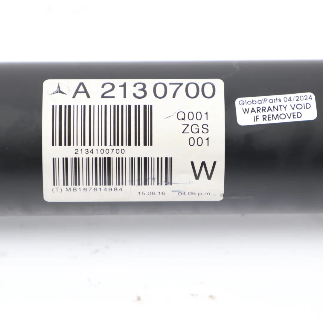 Propshaft Drive Shaft OM654 Manual Transmission to Mercedes W213 with Part number A2134100700 Mercedes W213 Propshaft Drive Shaft OM654 Manual Transmission - SKU A2134100700 - Part number A2134100700