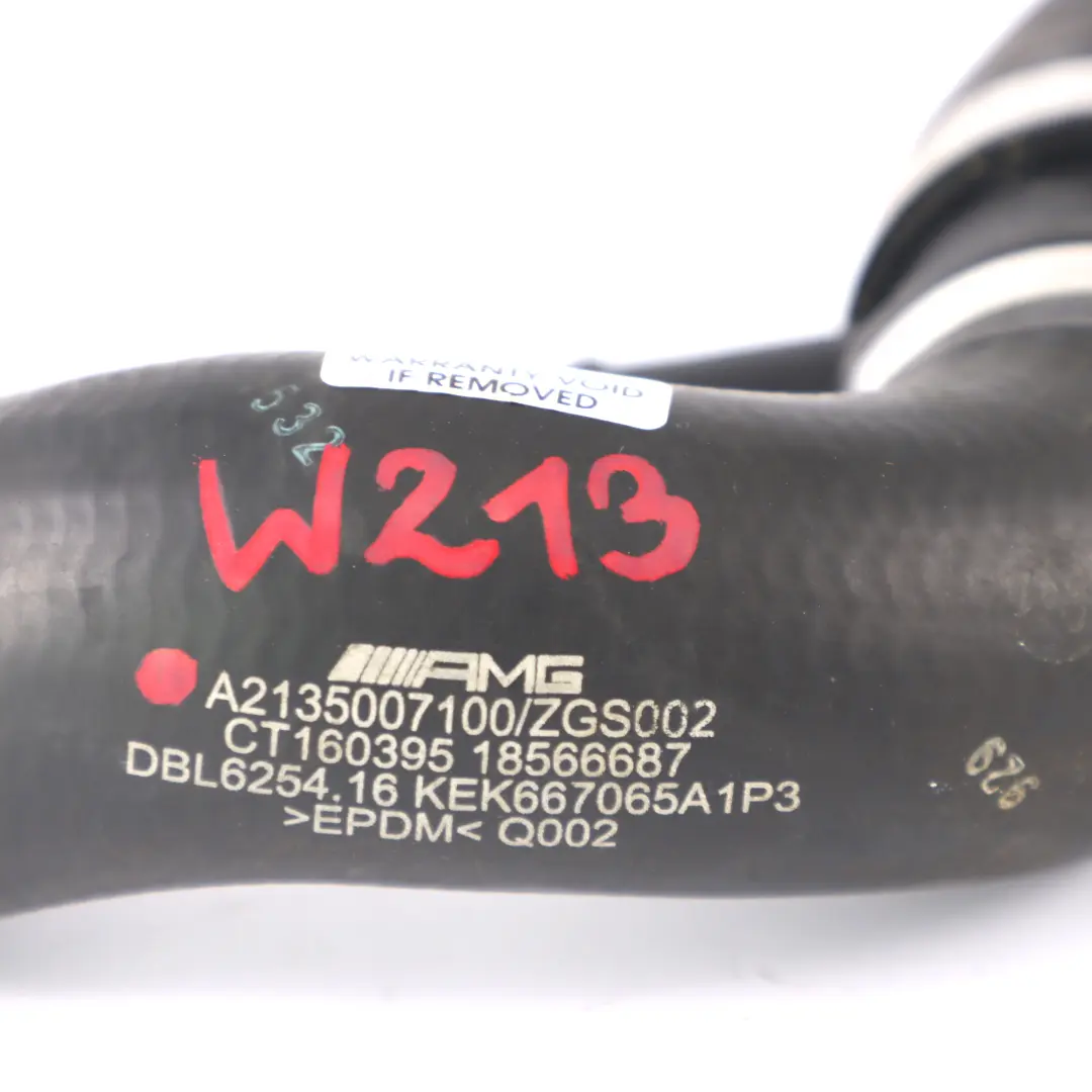 Línea de Refrigerante Mercedes W213 AMG Radiador Manguera Izquierda al Motor para con número de pieza A2135007100 Línea de Refrigerante Mercedes W213 AMG Radiador Manguera Izquierda al Motor - SKU A2135007100 - Número de pieza A2135007100