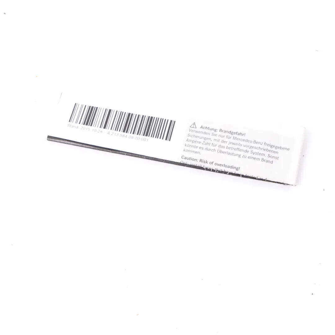 Fuse Box Relay Manual Instruction to Mercedes W213 S213 with Part number A2135840800 Mercedes W213 S213 Fuse Box Relay Manual Instruction - SKU A2135840800 - Part number A2135840800