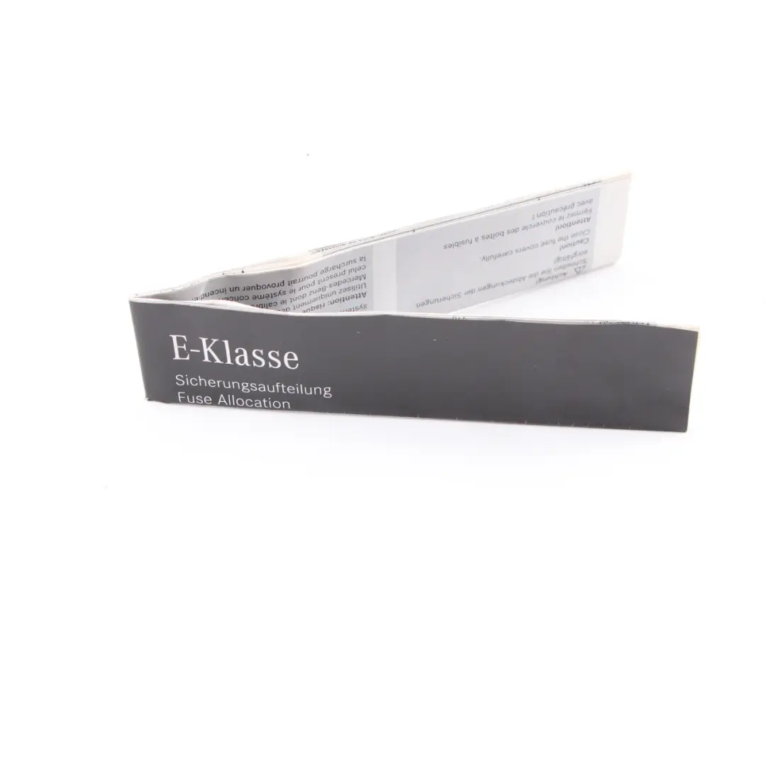 Mercedes W213 S213 Fuse Box Relay Manual Instruction - SKU A2135840800 - Part number A2135840800