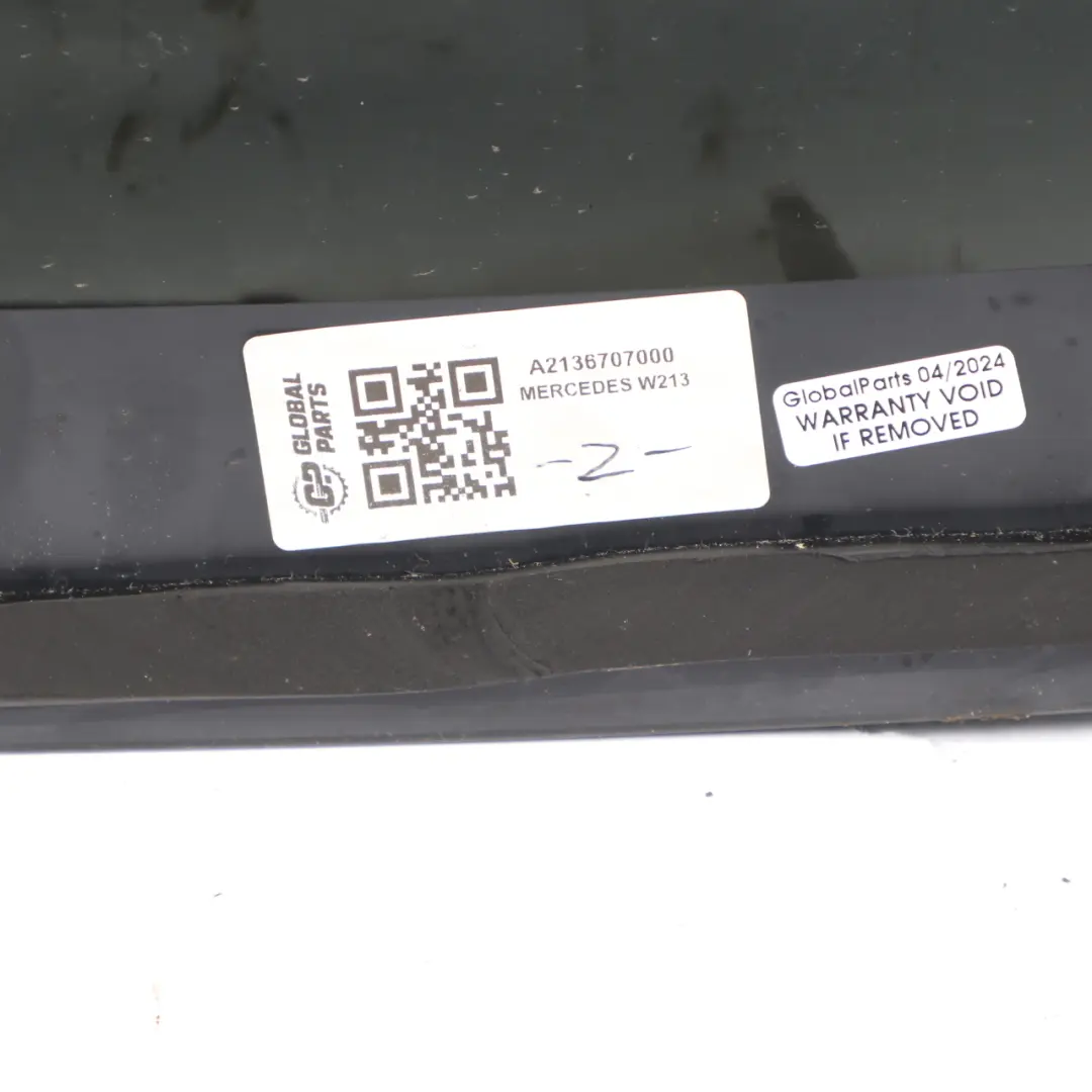 Window Mercedes W213 Saloon Tailgate Tinted Glass Glazing AS3 to Rear with Part number A2136707000 Rear Window Mercedes W213 Saloon Tailgate Tinted Glass Glazing AS3 - SKU A2136707000 - Part number A2136707000