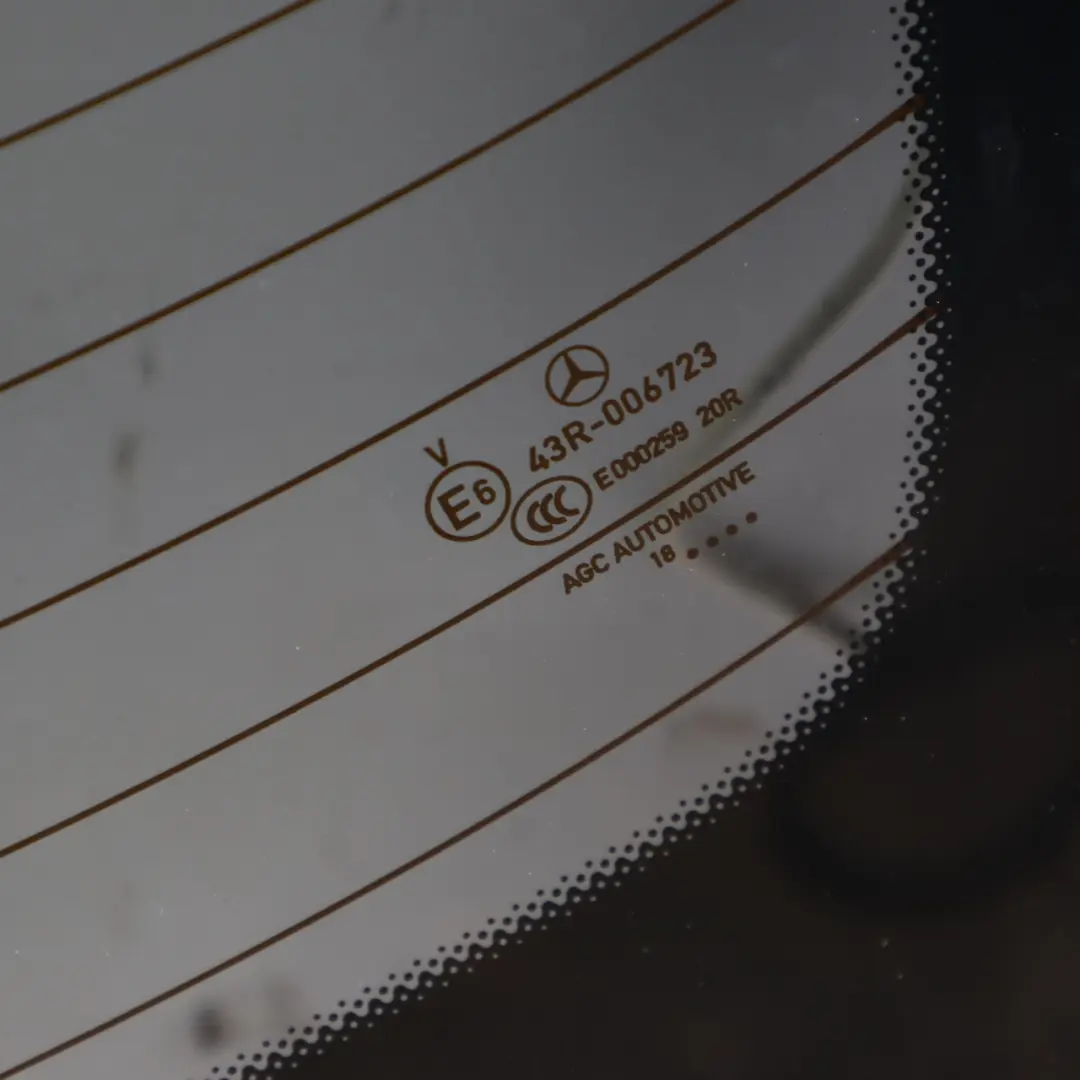 Window Mercedes W213 Saloon Tailgate Tinted Glass Glazing AS3 to Rear with Part number A2136707000 Rear Window Mercedes W213 Saloon Tailgate Tinted Glass Glazing AS3 - SKU A2136707000 - Part number A2136707000