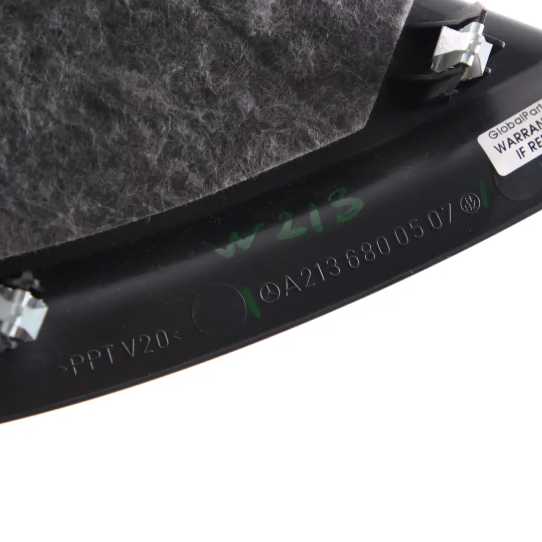 Side Trim Mercedes W213 S213 Passenger's Side Cover Panel Black to Dash with Part number A2136800507 Dash Side Trim Mercedes W213 S213 Passenger's Side Cover Panel Black - SKU rhd-A2136800507 - Part number A2136800507
