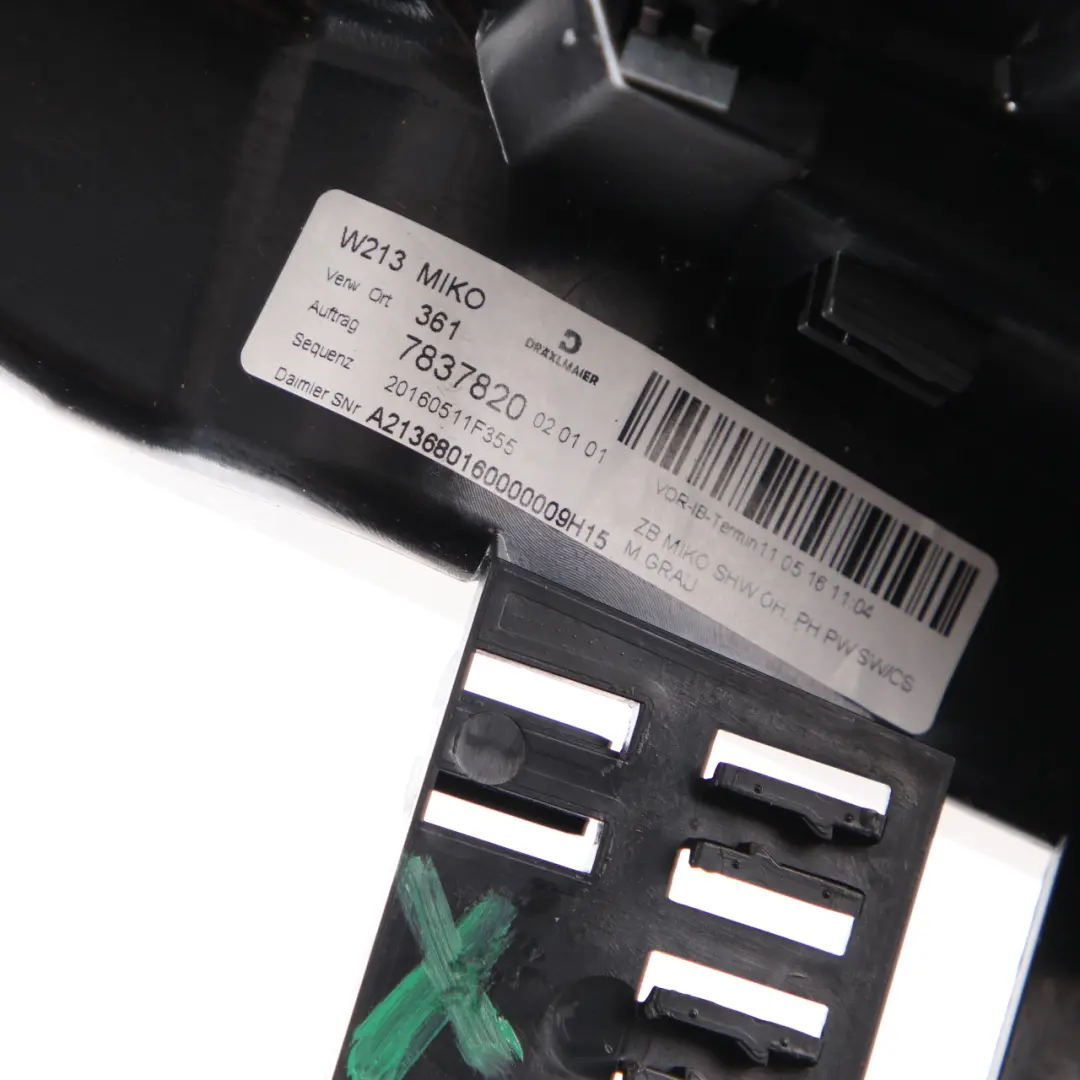 Centre Console Mercedes W213 Armrest Storage Trim Panel Black to with Part number A2136801003 Centre Console Mercedes W213 Armrest Storage Trim Panel Black - SKU A2136801003 - Part number A2136801003