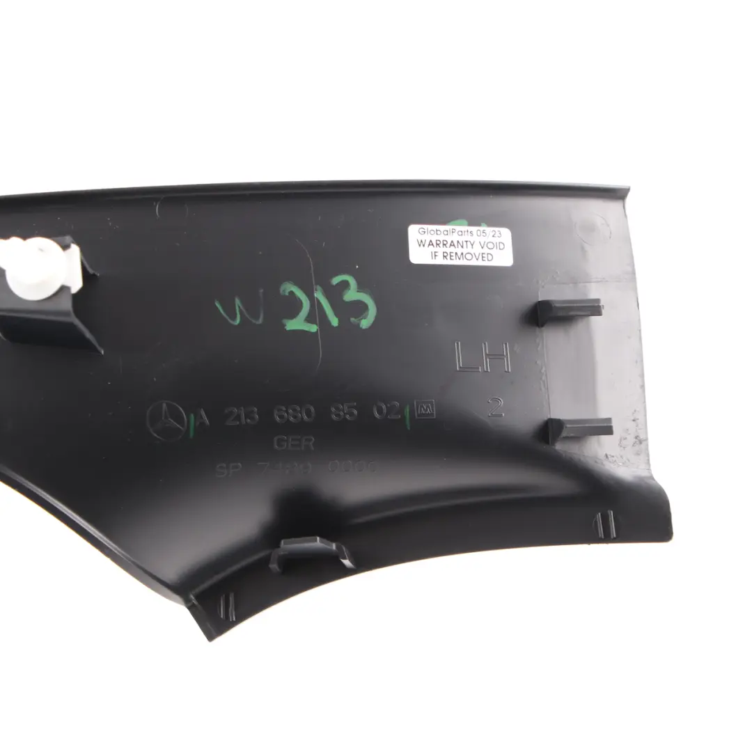 Striscia D'Ingresso Coperchio Posteriore Sinistro per Mercedes W213 con numero di parte A2136808502 Mercedes W213 Striscia D'Ingresso Coperchio Posteriore Sinistro - SKU A2136808502 - Numero di parte A2136808502
