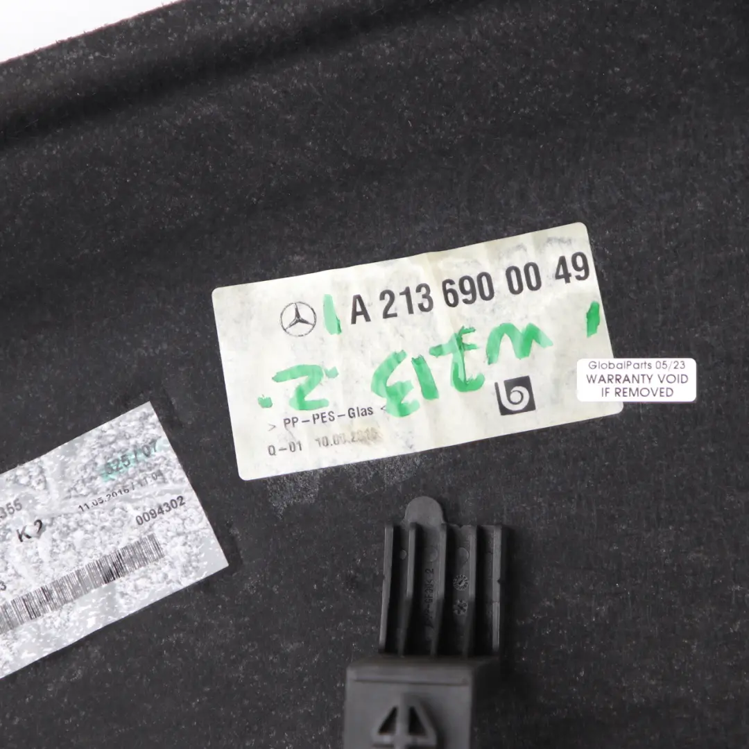 Parcel Shelf Rear Window Trim Panel Cover Saloon Black to Mercedes W213 with Part number A2136900049 Mercedes W213 Parcel Shelf Rear Window Trim Panel Cover Saloon Black - SKU A2136900049 - Part number A2136900049