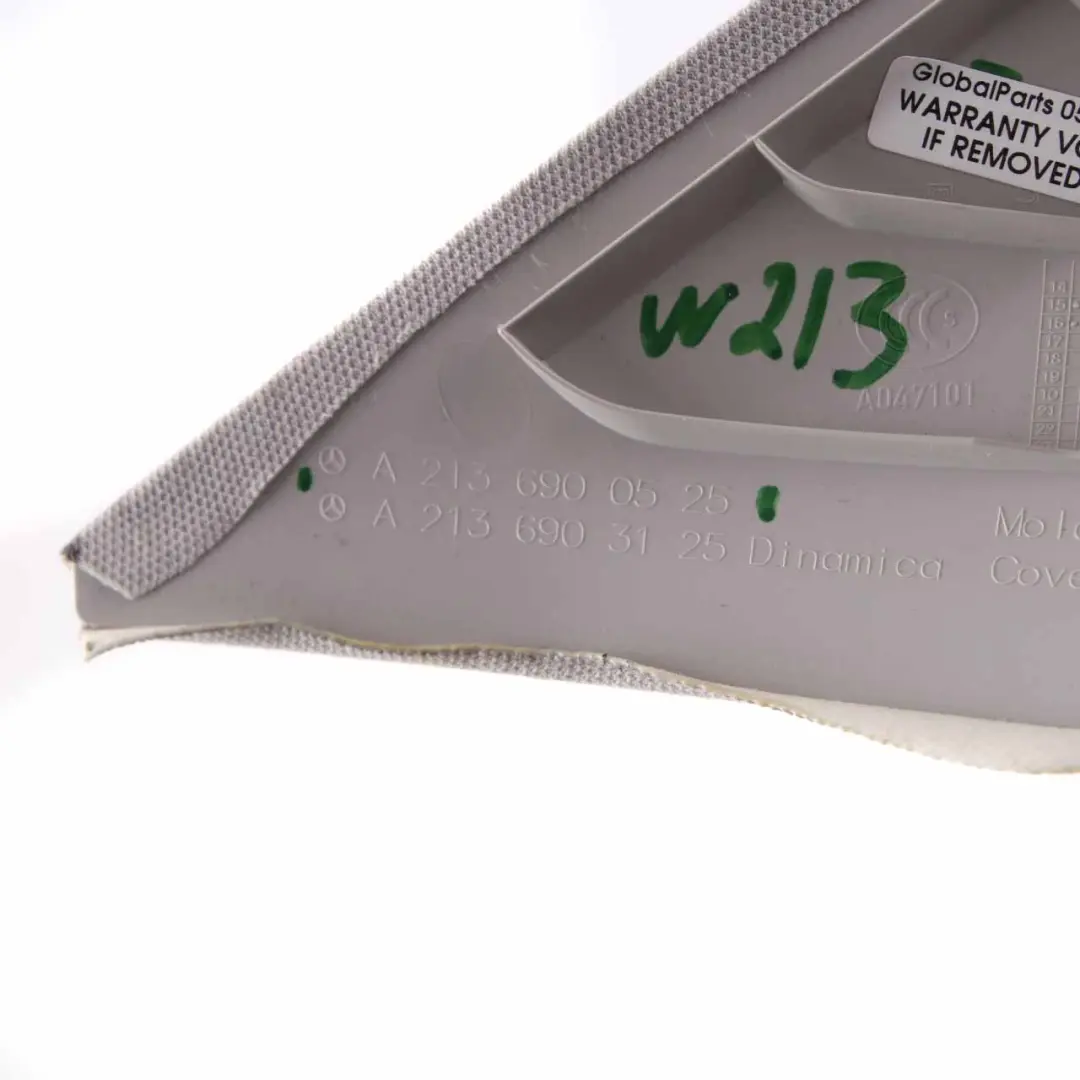 panneau d'habillage de colonne avant gauche pour Mercedes W213 à propos du numéro de pièce A2136900525 Mercedes W213 panneau d'habillage de colonne avant gauche - SKU A2136900525 - Numéro de pièce A2136900525