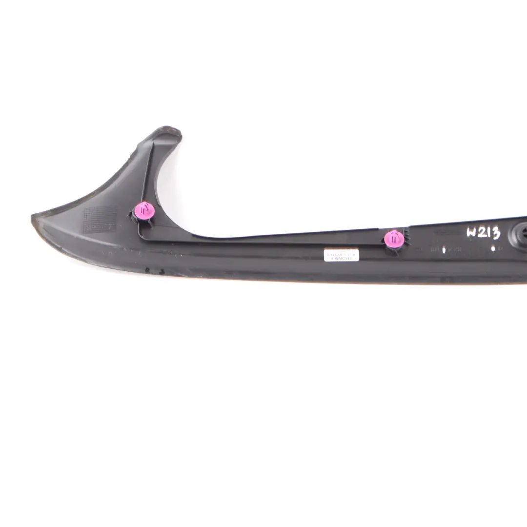 Trunk Lid Drip Rail Trim Strip Rear Right O/S to Mercedes W213 Tailgate with Part number A2136908204 Mercedes W213 Tailgate Trunk Lid Drip Rail Trim Strip Rear Right O/S - SKU A2136908204 - Part number A2136908204