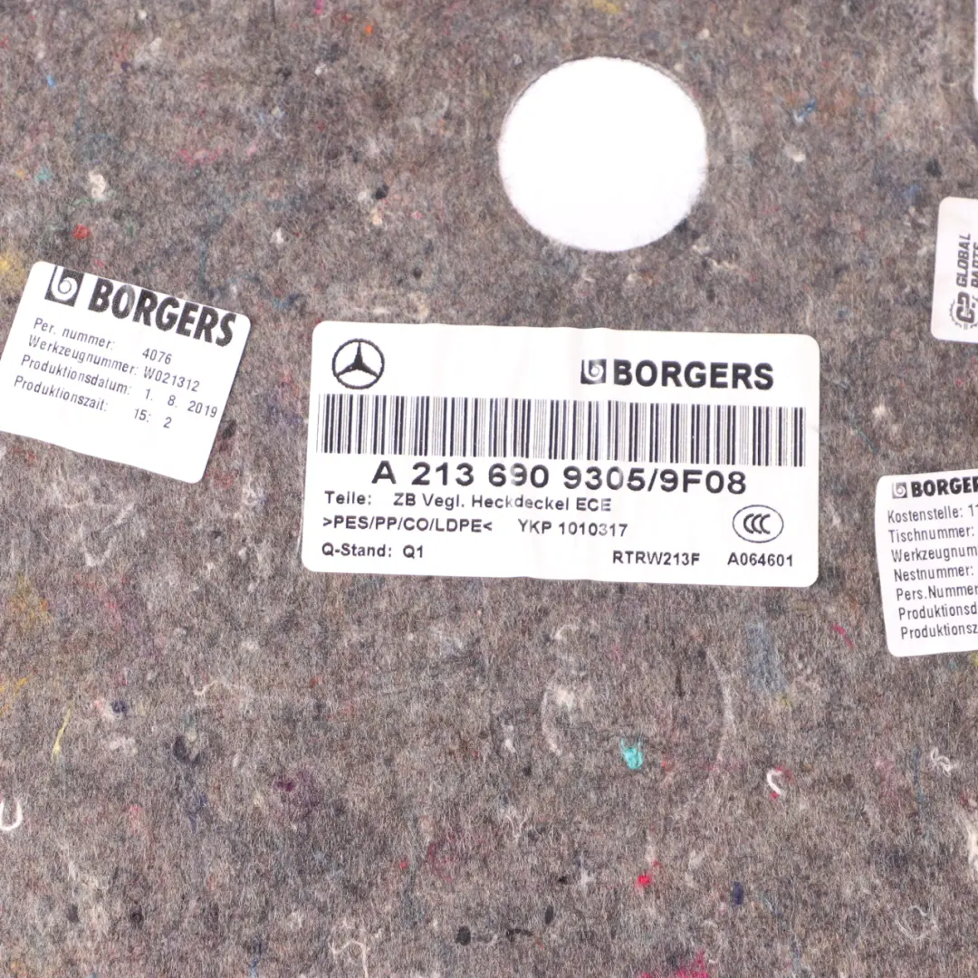  Koffer raum Mercedes W213 Heckklappe Innenverkleidung Abdeckung - SKU A2136909305 - Teilenummer A2136909305