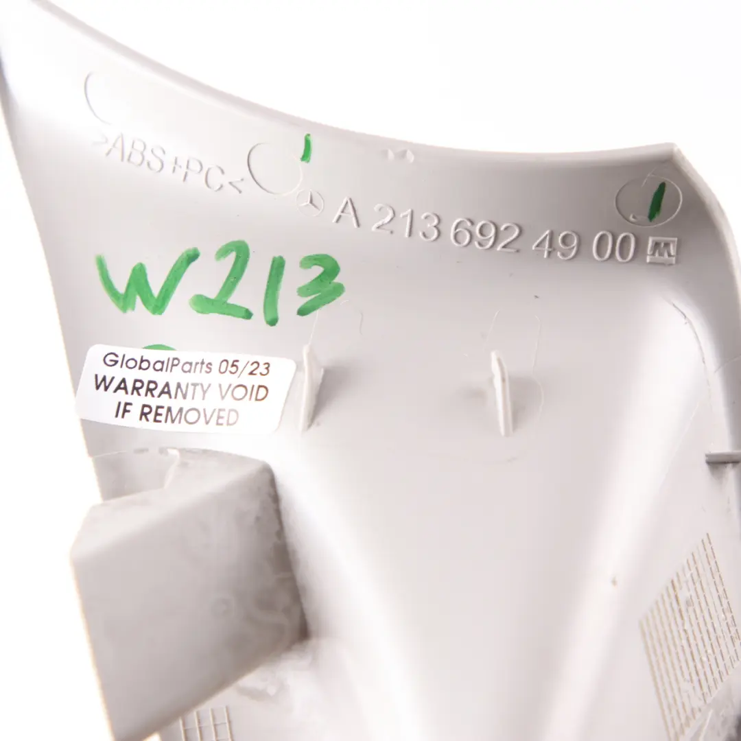 Mercedes W213 Seat Belt Cover Mount Trim Rear Left N/S Grey - SKU A2136924900 - Part number A2136924900