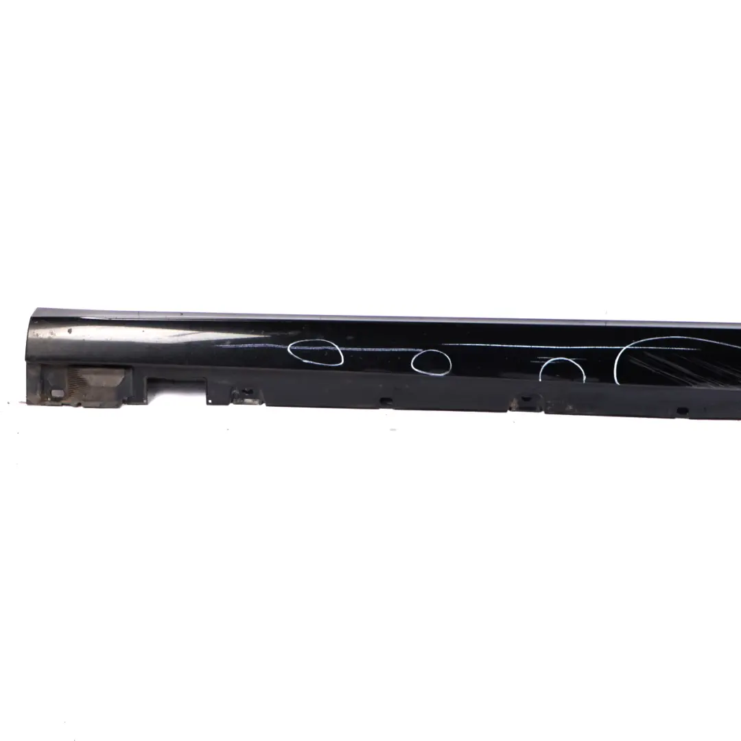 Side Skirt Left N/S Door Sill Cover Obsidian Black Metallic - 197 to Mercedes W213 with Part number A2136980500 Mercedes W213 Side Skirt Left N/S Door Sill Cover Obsidian Black Metallic - 197 - SKU A2136980500-OB - Part number A2136980500