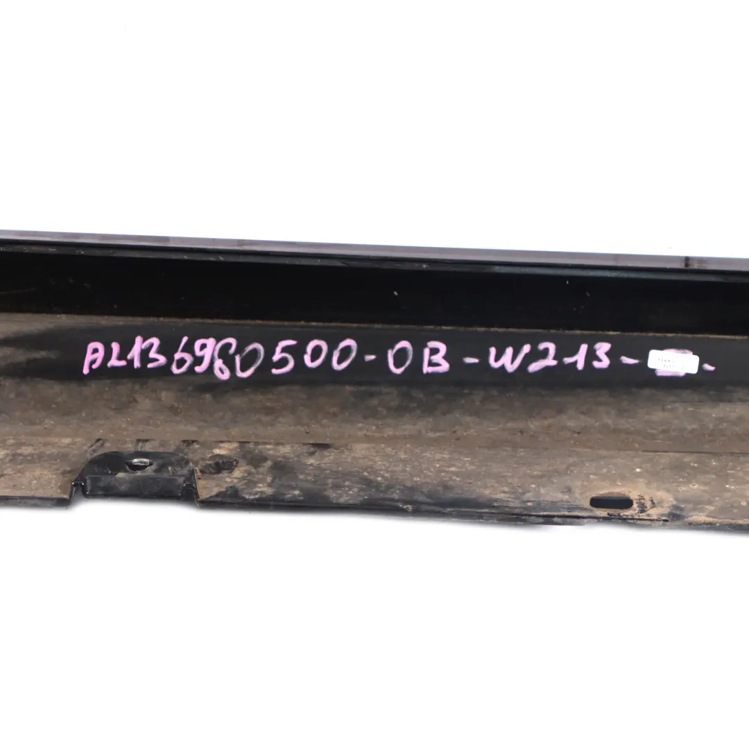 Side Skirt Left N/S Door Sill Cover Obsidian Black Metallic - 197 to Mercedes W213 with Part number A2136980500 Mercedes W213 Side Skirt Left N/S Door Sill Cover Obsidian Black Metallic - 197 - SKU A2136980500-OB - Part number A2136980500