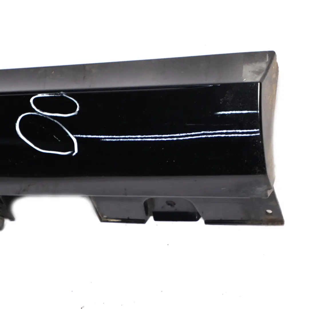 Side Skirt Left N/S Door Sill Cover Obsidian Black Metallic - 197 to Mercedes W213 with Part number A2136980500 Mercedes W213 Side Skirt Left N/S Door Sill Cover Obsidian Black Metallic - 197 - SKU A2136980500-OB - Part number A2136980500