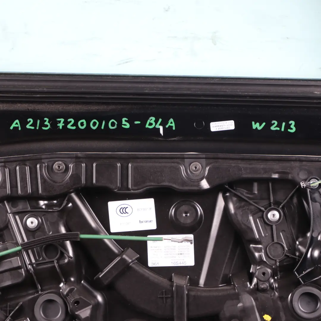 Mercedes W213 Door Front Left N/S Schwarz Black - 040 - SKU A2137200105-BLA - Part number A2137200105