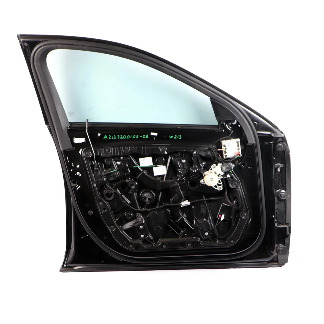 Mercedes W213 Door Front Left N/S Obsidian Black Metallic - 197 - SKU A2137200105-OB - Part number A2137200105
