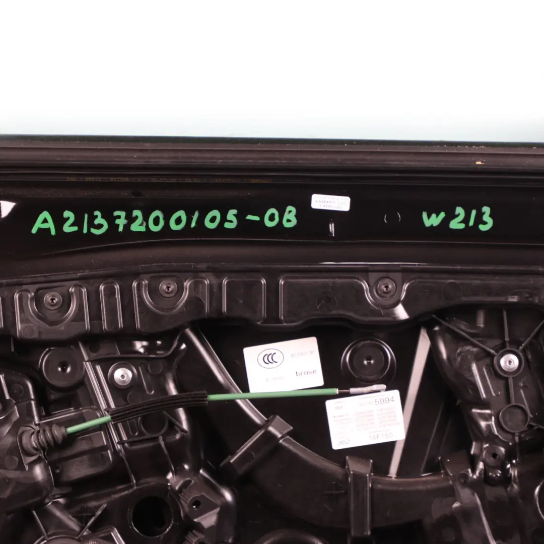 Mercedes W213 Door Front Left N/S Obsidian Black Metallic - 197 - SKU A2137200105-OB - Part number A2137200105