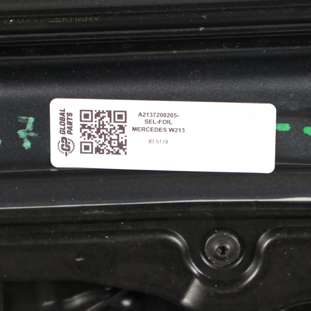 Door Front Right O/S Selenite Grey Metallic - 992 Foiled to Mercedes W213 with Part number A2137200205 Mercedes W213 Door Front Right O/S Selenite Grey Metallic - 992 Foiled - SKU A2137200205-SEL-FOIL - Part number A2137200205