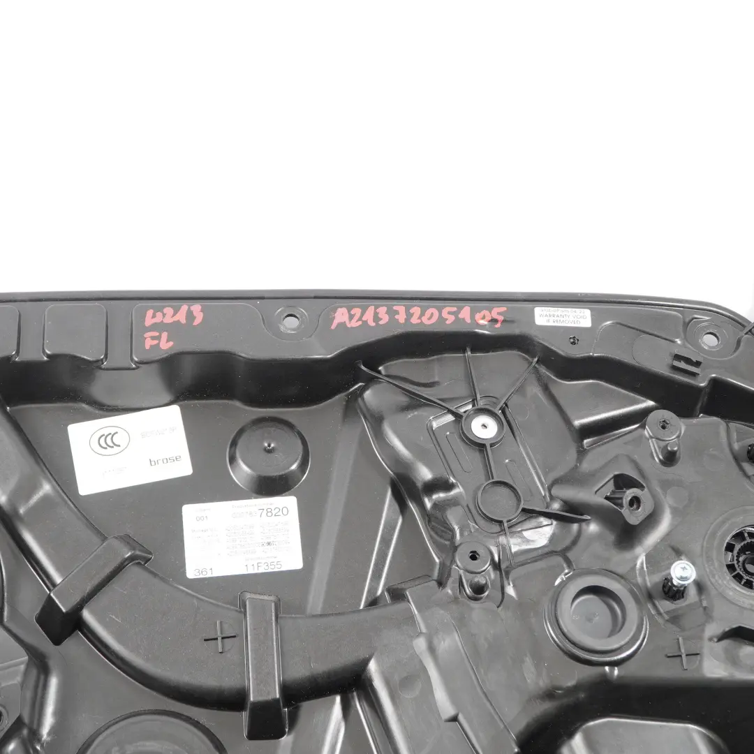 Window Lifter Regulator Front Left N/S Panel Frame to Mercedes W213 with Part number A2137205105 Mercedes W213 Window Lifter Regulator Front Left N/S Panel Frame - SKU A2137205105 - Part number A2137205105