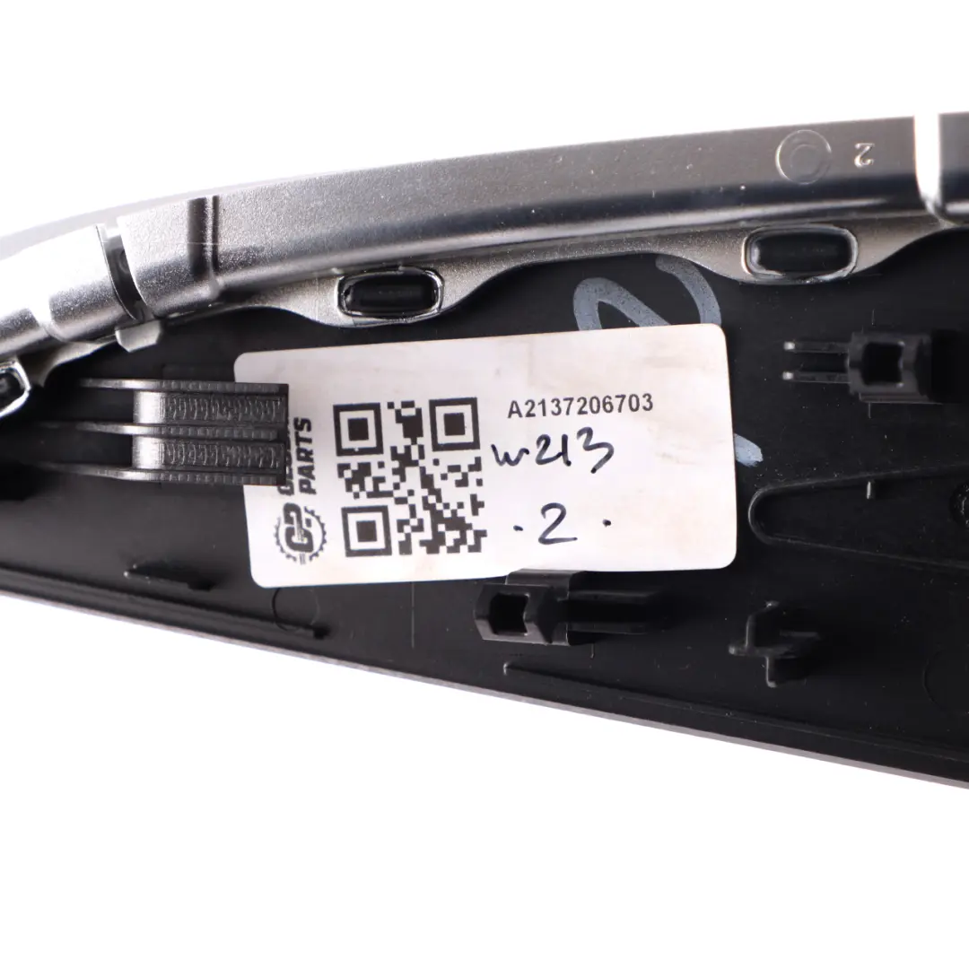 Door Panel Trim Front Left N/S Black Wood Burmester to Mercedes W213 with Part number A2137206703 Mercedes W213 Door Panel Trim Front Left N/S Black Wood Burmester - SKU A2137206703 - Part number A2137206703