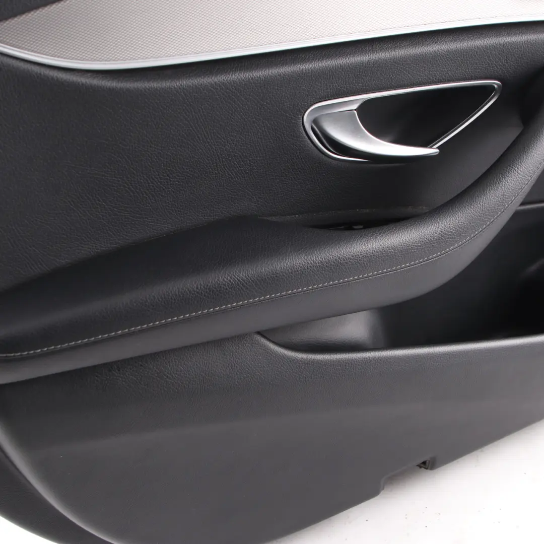 Mercedes W213 Door Card Cover Front Left N/S Trim Panel Black Leather - SKU rhd-A2137207707 - Part number A2137207707