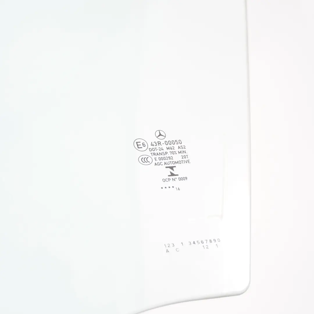 Window Glass Front Door Left N/S Glazing Green AS2 to Mercedes W213 with Part number A2137250110 Mercedes W213 Window Glass Front Door Left N/S Glazing Green AS2 - SKU A2137250110 - Part number A2137250110