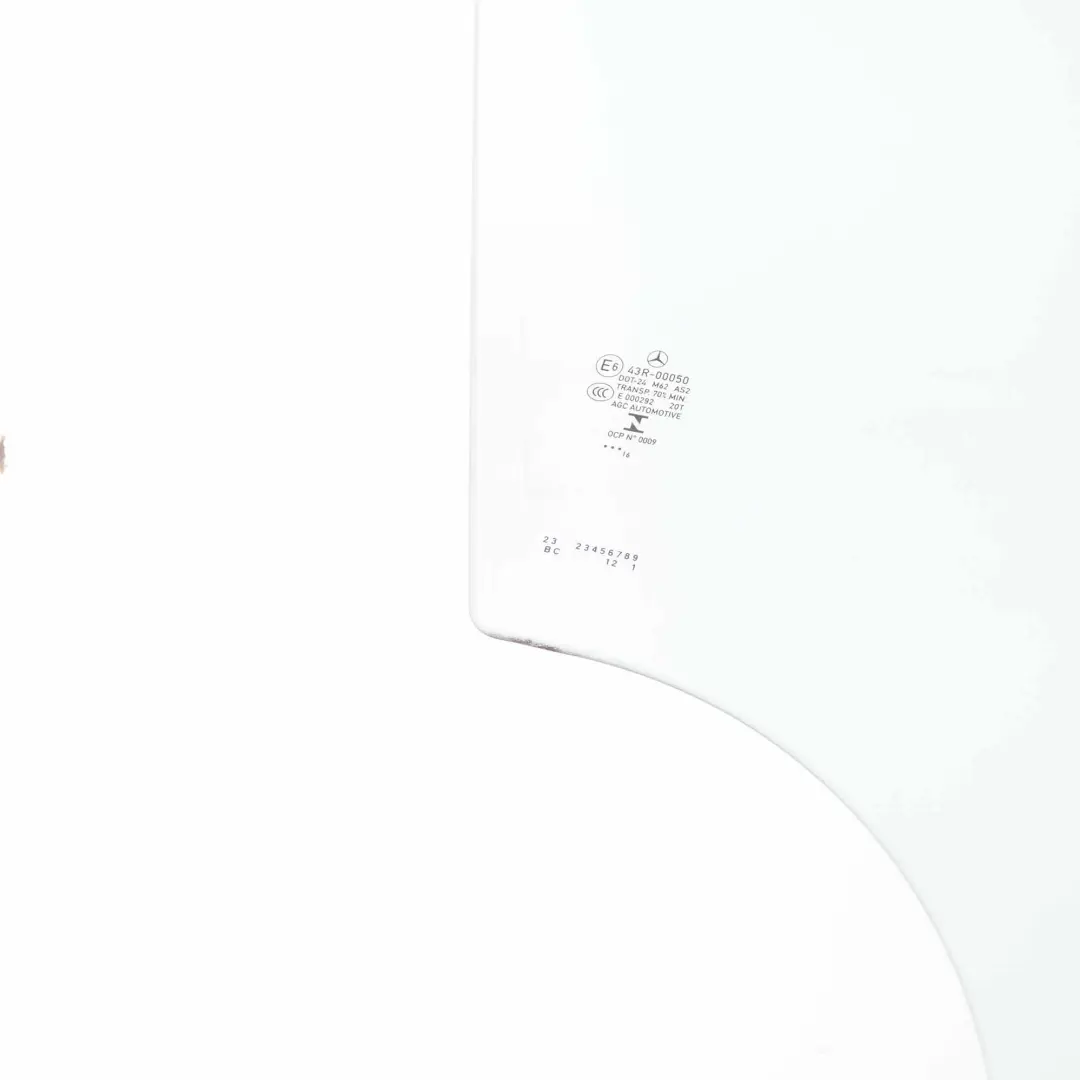 Fenster Glas Vordertür Rechts Verglasung Grün AS2 für Mercedes W213 mit Teilenummer A2137250210 Mercedes W213 Fenster Glas Vordertür Rechts Verglasung Grün AS2 - SKU A2137250210 - Teilenummer A2137250210