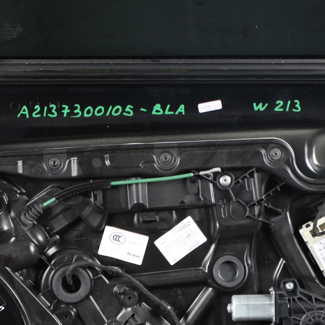 Mercedes W213 Saloon Door Rear Left N/S Schwarz Black - 040 - SKU A2137300105-BLA - Part number A2137200105