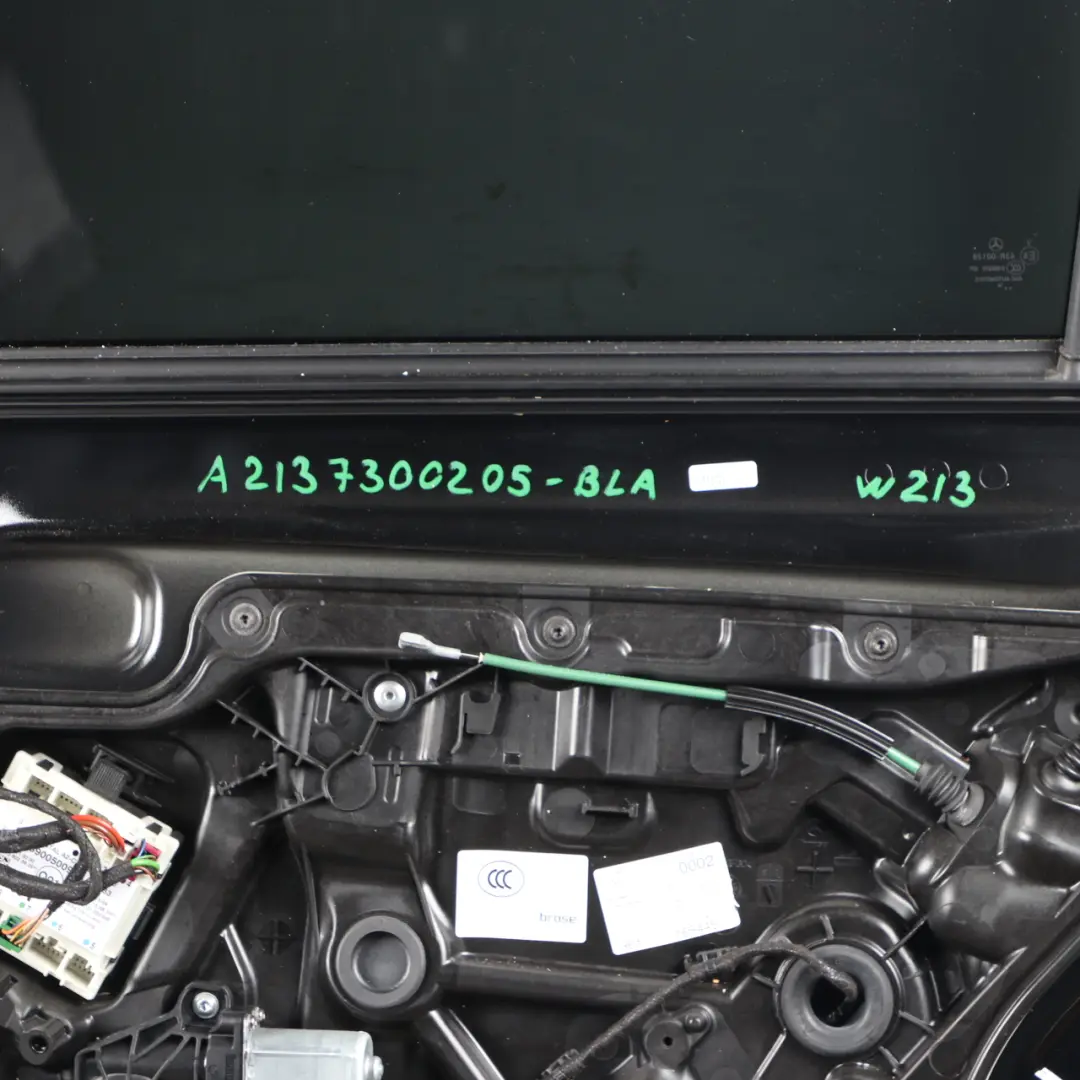 Mercedes W213 Saloon Door Rear Right O/S Schwarz Black - 040 - SKU A2137300205-BLA - Part number A2137300205