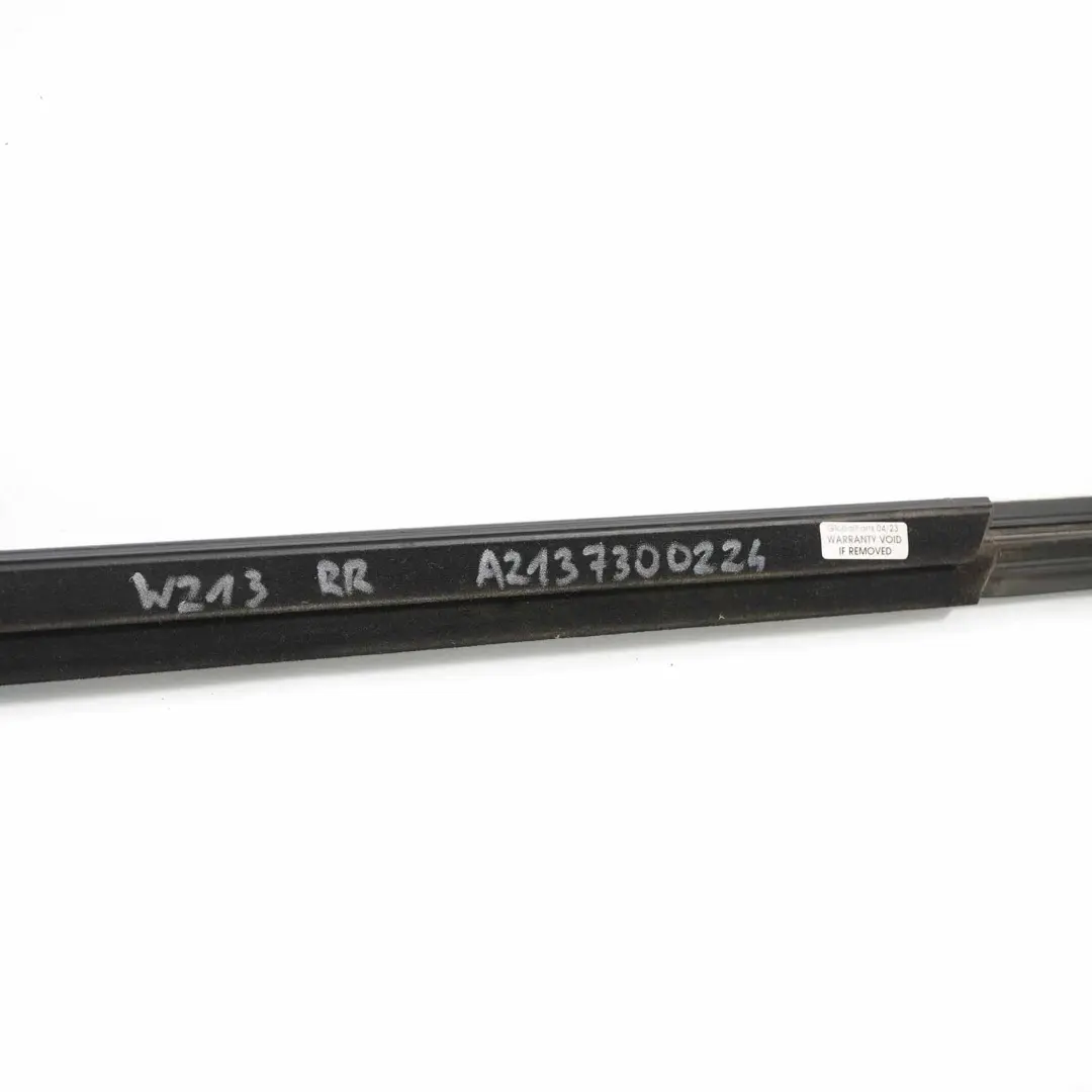 Mercedes W213 Window Cover Strip Trim Door Rear Right O/S Chrom - SKU A2137300224 - Part number A2137300224