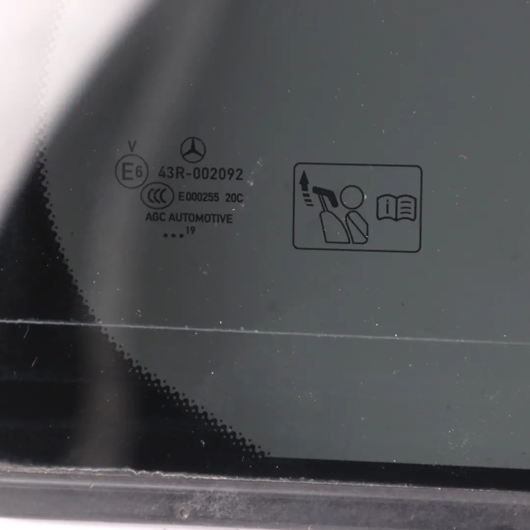 Right O/S Door Window Fixed Tinted Glass to Mercedes W213 Sedan Rear with Part number A2137301806 Mercedes W213 Sedan Rear Right O/S Door Window Fixed Tinted Glass - SKU A2137301806-1 - Part number A2137301806