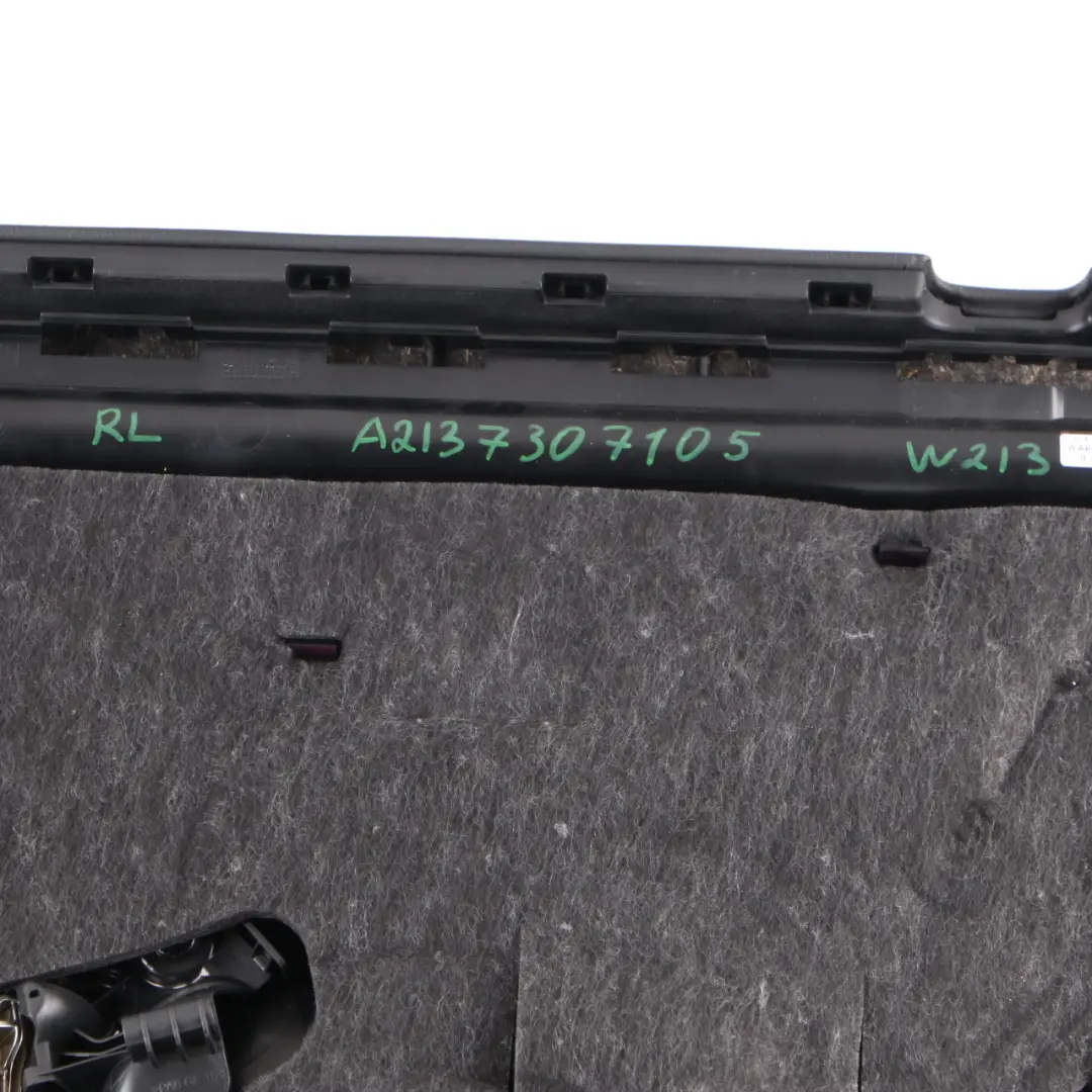 Door Card Cover Rear Left N/S Trim Panel Black Leather to Mercedes W213 with Part number A2137307105 Mercedes W213 Door Card Cover Rear Left N/S Trim Panel Black Leather - SKU A2137307105 - Part number A2137307105