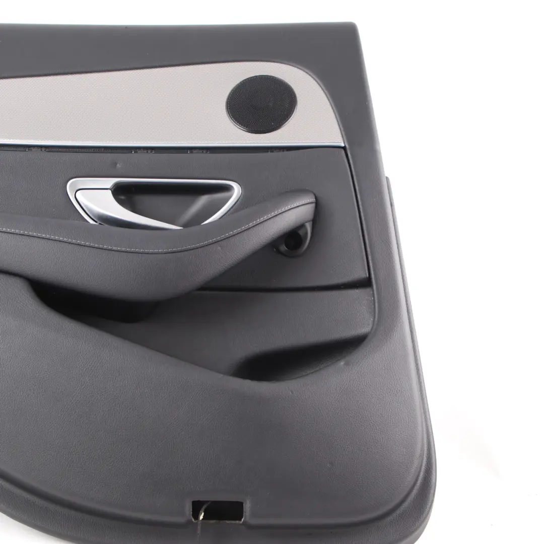 Mercedes W213 Door Card Cover Rear Left N/S Trim Panel Black Leather - SKU A2137307105 - Part number A2137307105