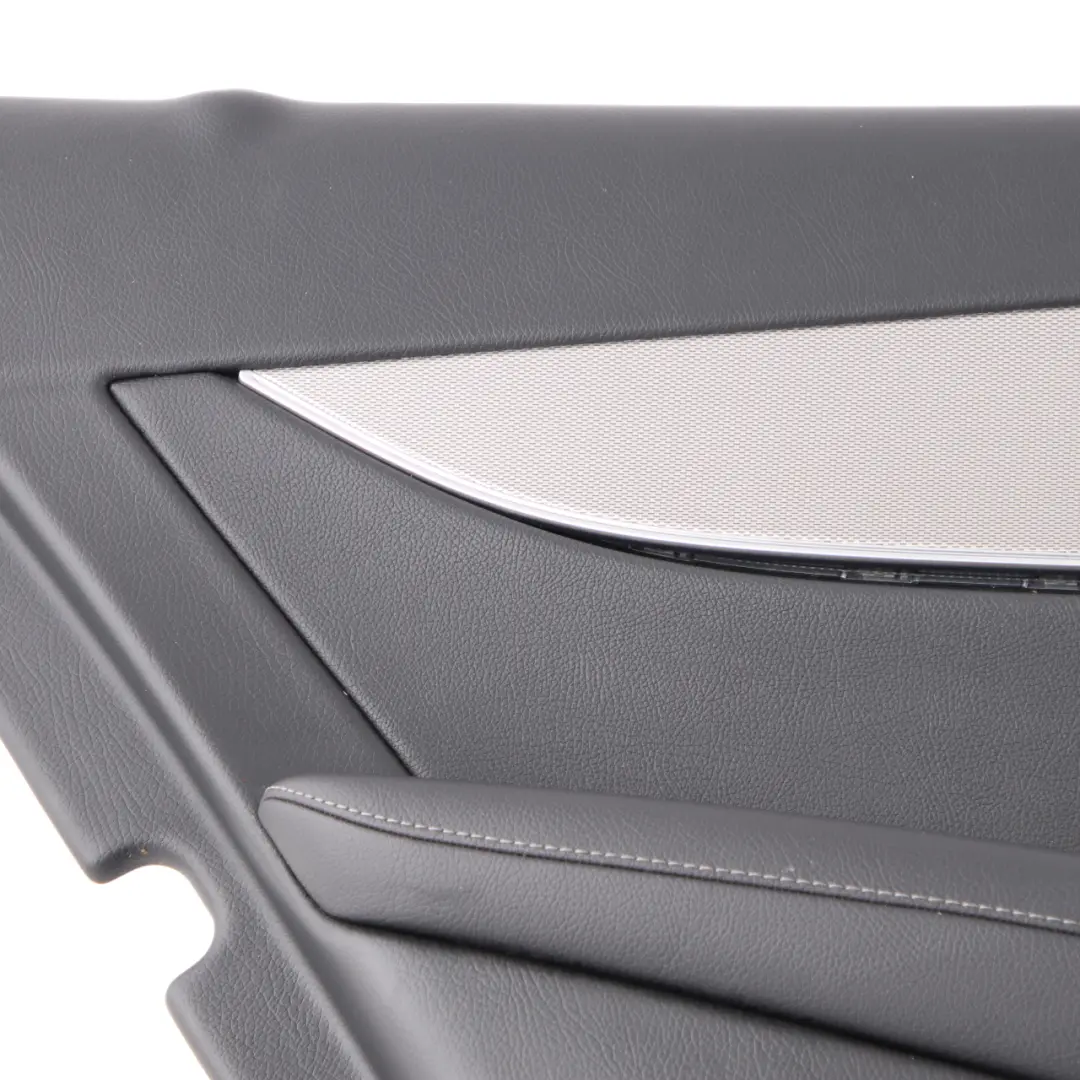 Mercedes W213 Door Card Cover Rear Left N/S Trim Panel Black Leather - SKU A2137307105 - Part number A2137307105