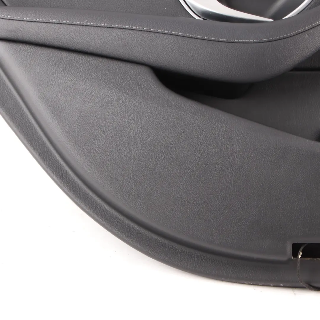 Mercedes W213 Door Card Cover Rear Left N/S Trim Panel Black Leather - SKU A2137307105 - Part number A2137307105