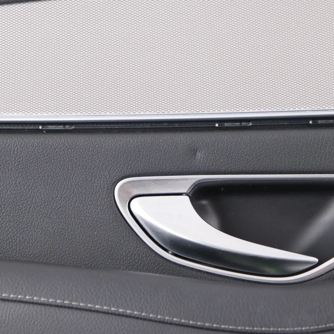 Mercedes W213 Door Card Cover Rear Left N/S Trim Panel Black Leather - SKU A2137307105 - Part number A2137307105