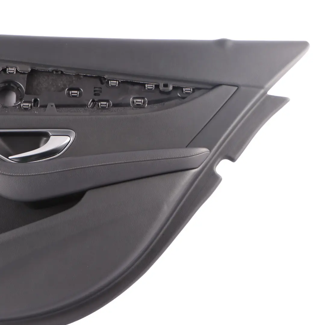 Door Card Cover Rear Right O/S Trim Panel Black Leather to Mercedes W213 with Part number A2137307205 Mercedes W213 Door Card Cover Rear Right O/S Trim Panel Black Leather - SKU A2137307205 - Part number A2137307205