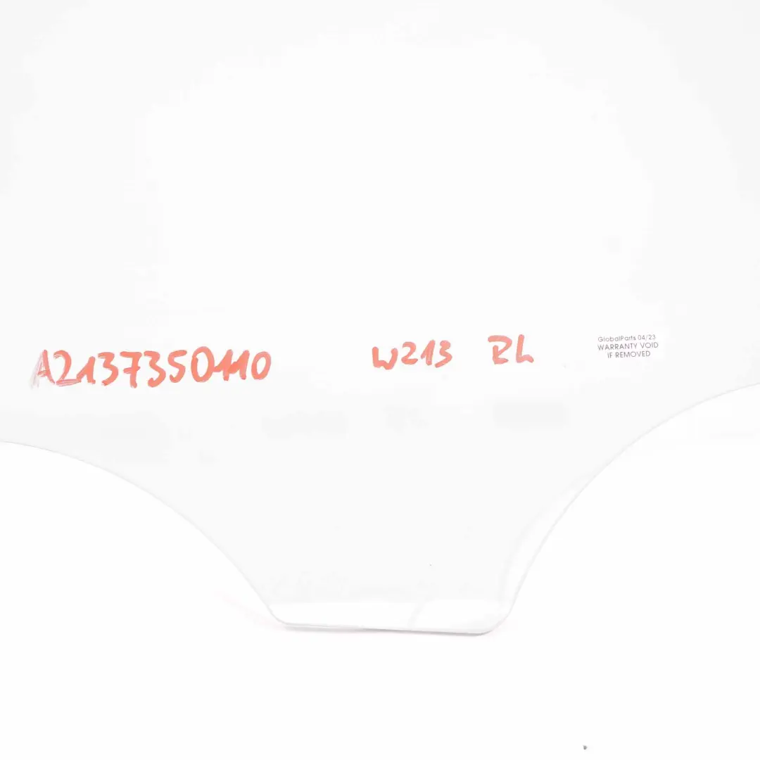 Window Glass Rear Door Left N/S Glazing Green AS2 to Mercedes W213 with Part number A2137350110 Mercedes W213 Window Glass Rear Door Left N/S Glazing Green AS2 - SKU A2137350110 - Part number A2137350110