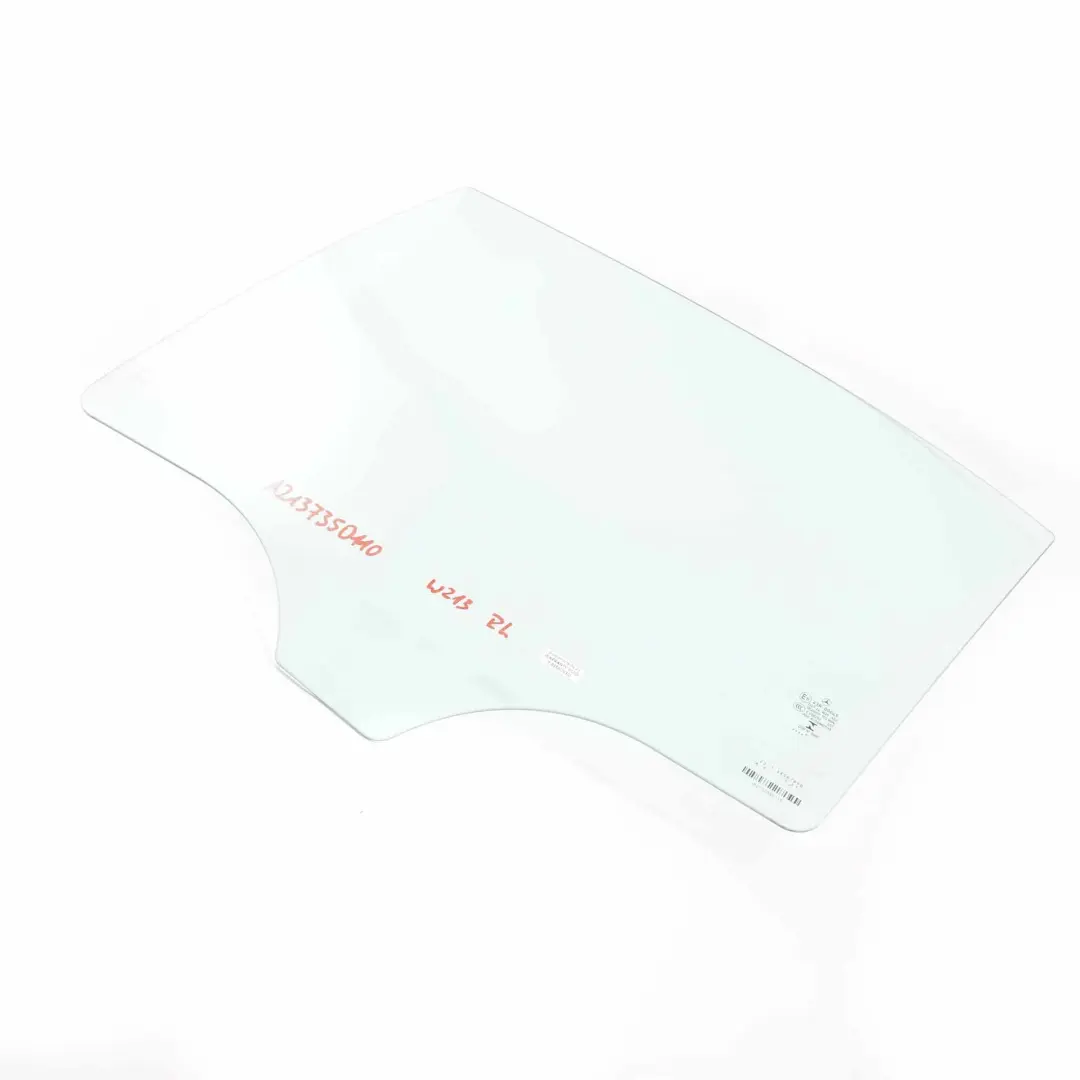 Mercedes W213 Window Glass Rear Door Left N/S Glazing Green AS2 - SKU A2137350110 - Part number A2137350110