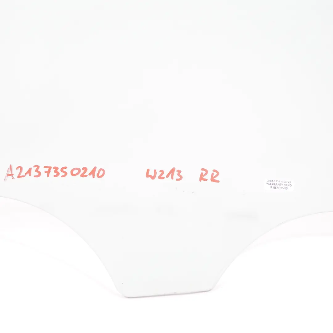 Mercedes W213 Window Glass Rear Door Right O/S Glazing Green AS2 - SKU A2137350210 - Part number A2137350210