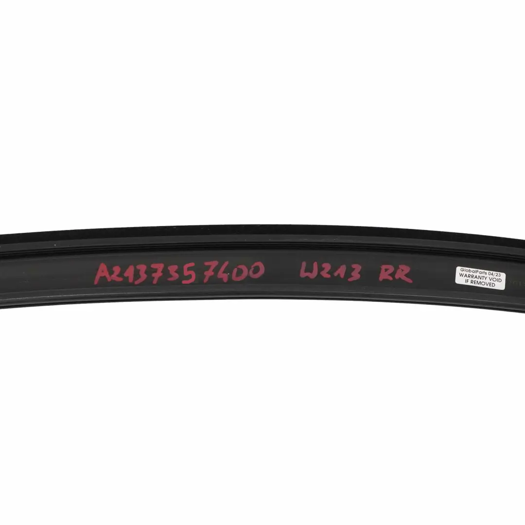 Mercedes W213 Door Seal Window Rear Right O/S Guide Frame Chrome - SKU A2137357400 - Part number A2137357400