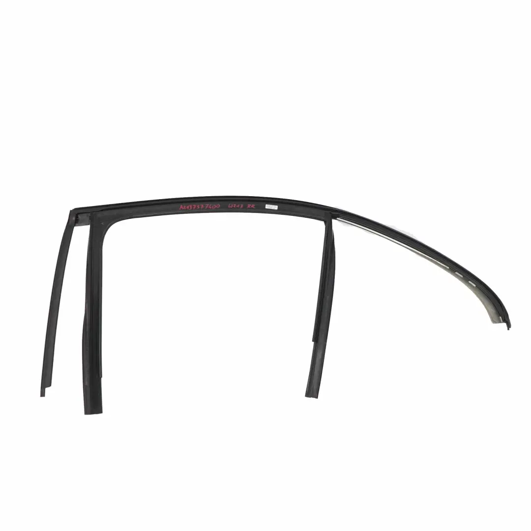 Mercedes W213 Door Seal Window Rear Right O/S Guide Frame Chrome - SKU A2137357400 - Part number A2137357400