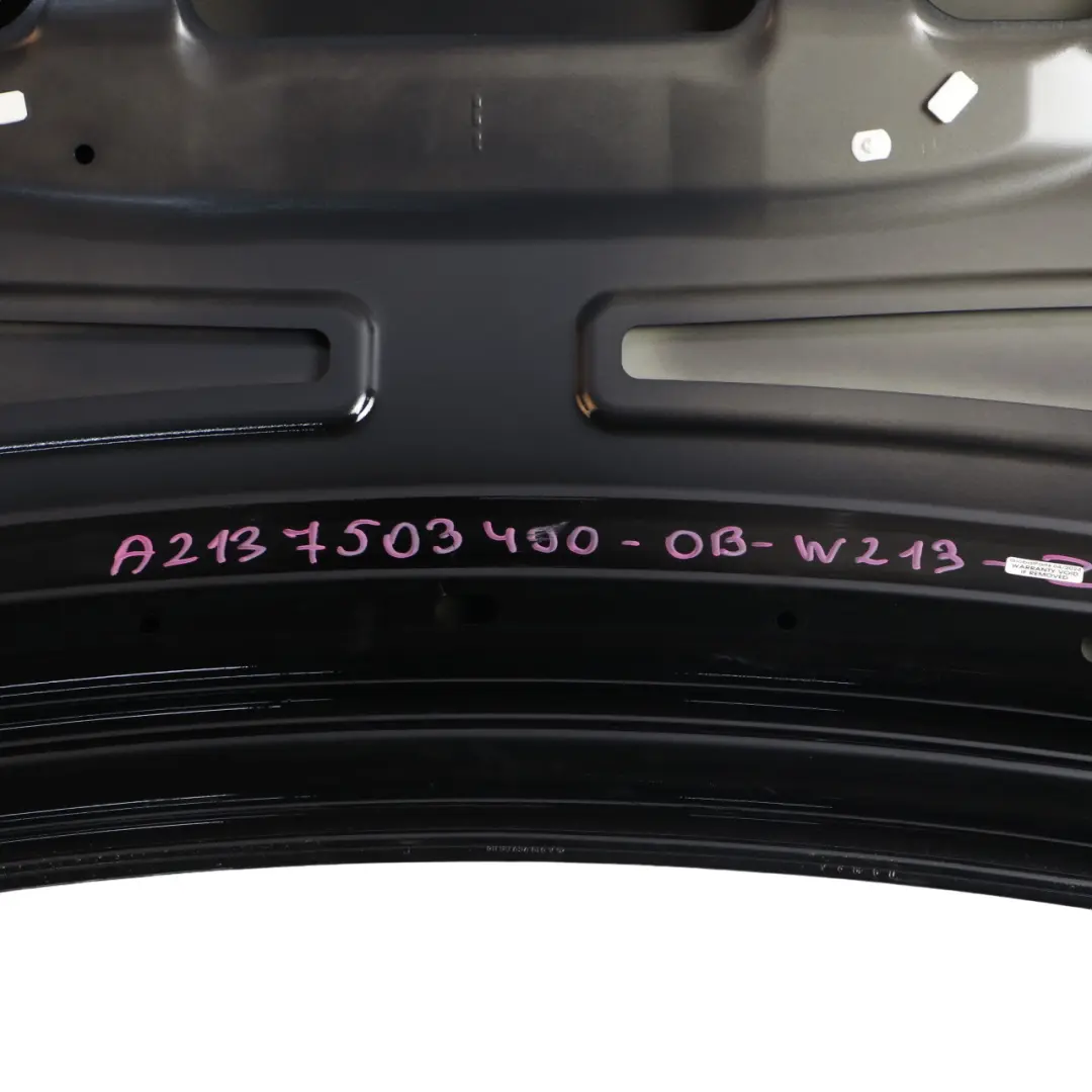 Mercedes W213 Boot Trunk Lid Tailgate Panel Obsidian Black Metallic - 197 - SKU A2137503400-OB - Part number A2137503400