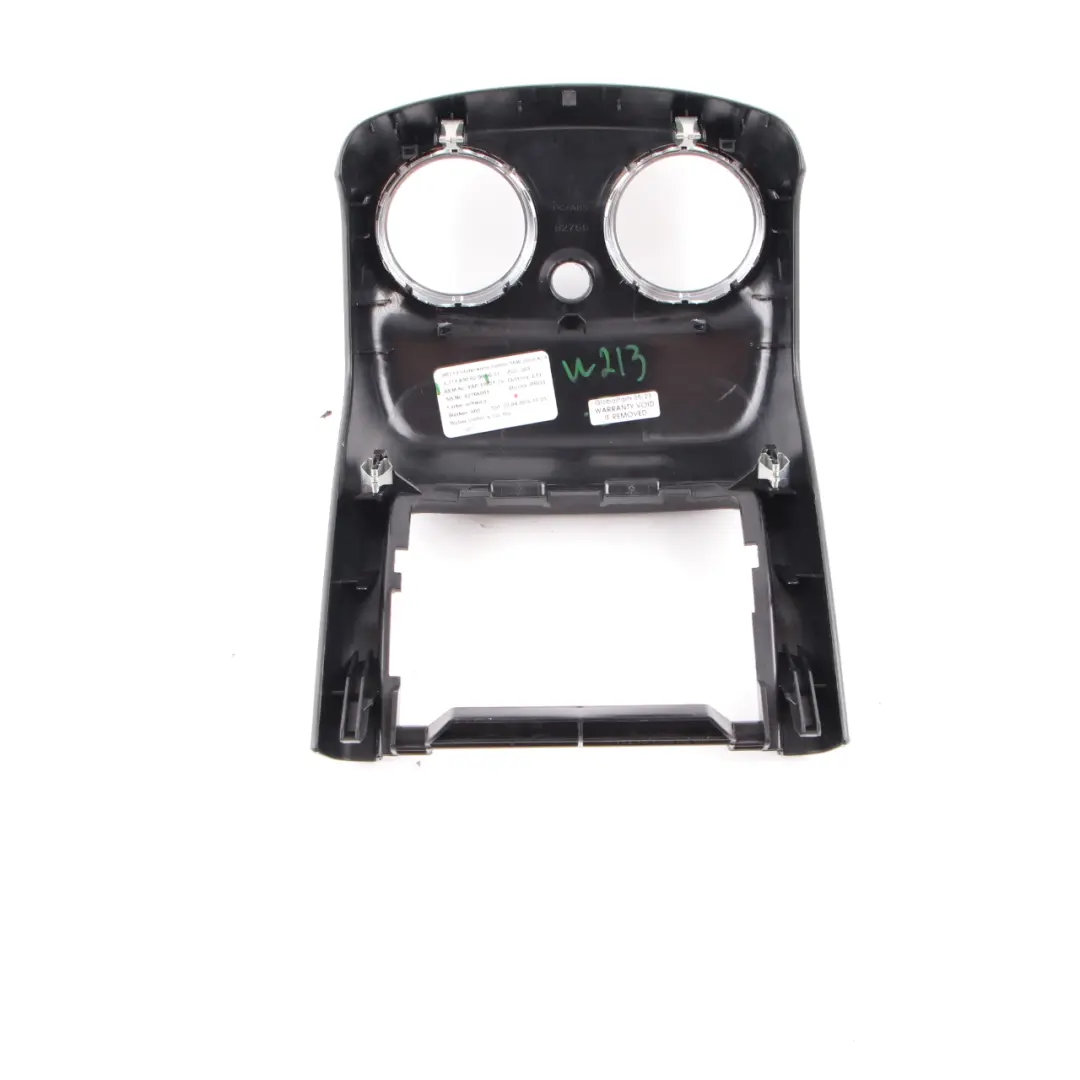 Cubierta Consola Central Rejilla Ventilación Trasera Negro para Mercedes W213 S213 con número de pieza A2138306200 Mercedes W213 S213 Cubierta Consola Central Rejilla Ventilación Trasera Negro - SKU A2138306200 - Número de pieza A2138306200