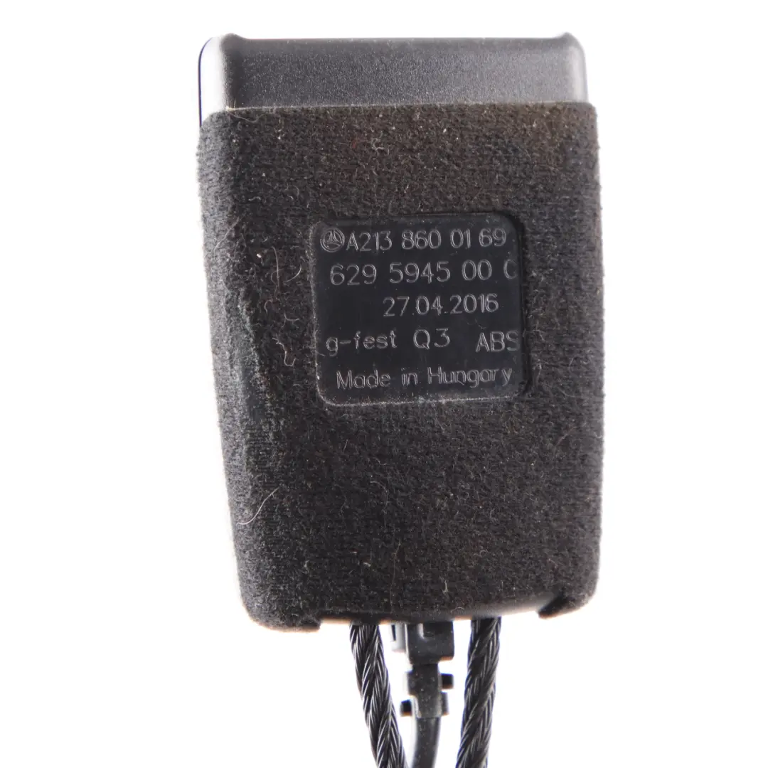 Fibbia cintura sicurezza anteriore sinistra per Mercedes W213 con numero di parte A2138600169 Mercedes W213 Fibbia cintura sicurezza anteriore sinistra - SKU A2138600169 - Numero di parte A2138600169